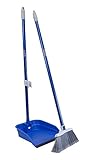 Quickie Stand & Store, Upright Broom and Dustpan Set, 35 Inch Height, for Use in Home, Kitchen, Office, Lobby, and Outdoors