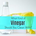 cleaning supplies with a text overlay that says "what kind of vinegar should you clean with"