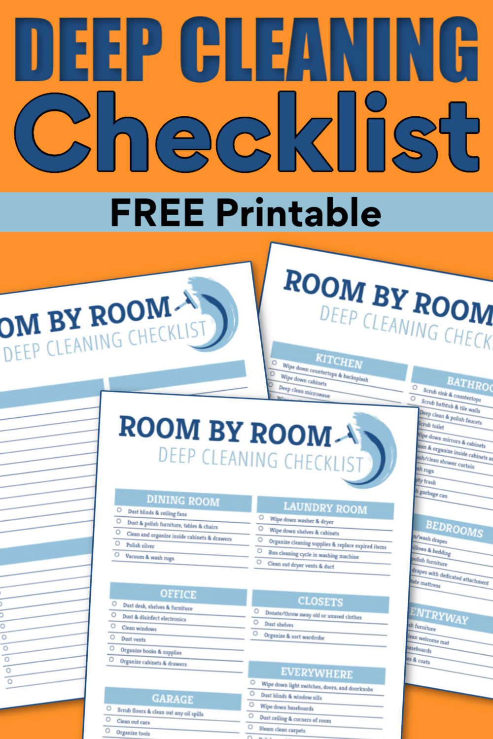 FREE Printable! Deep Cleaning Checklist