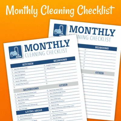 Monthly Cleaning Checklist | Stay Oranized with Printables - Cut the Grime